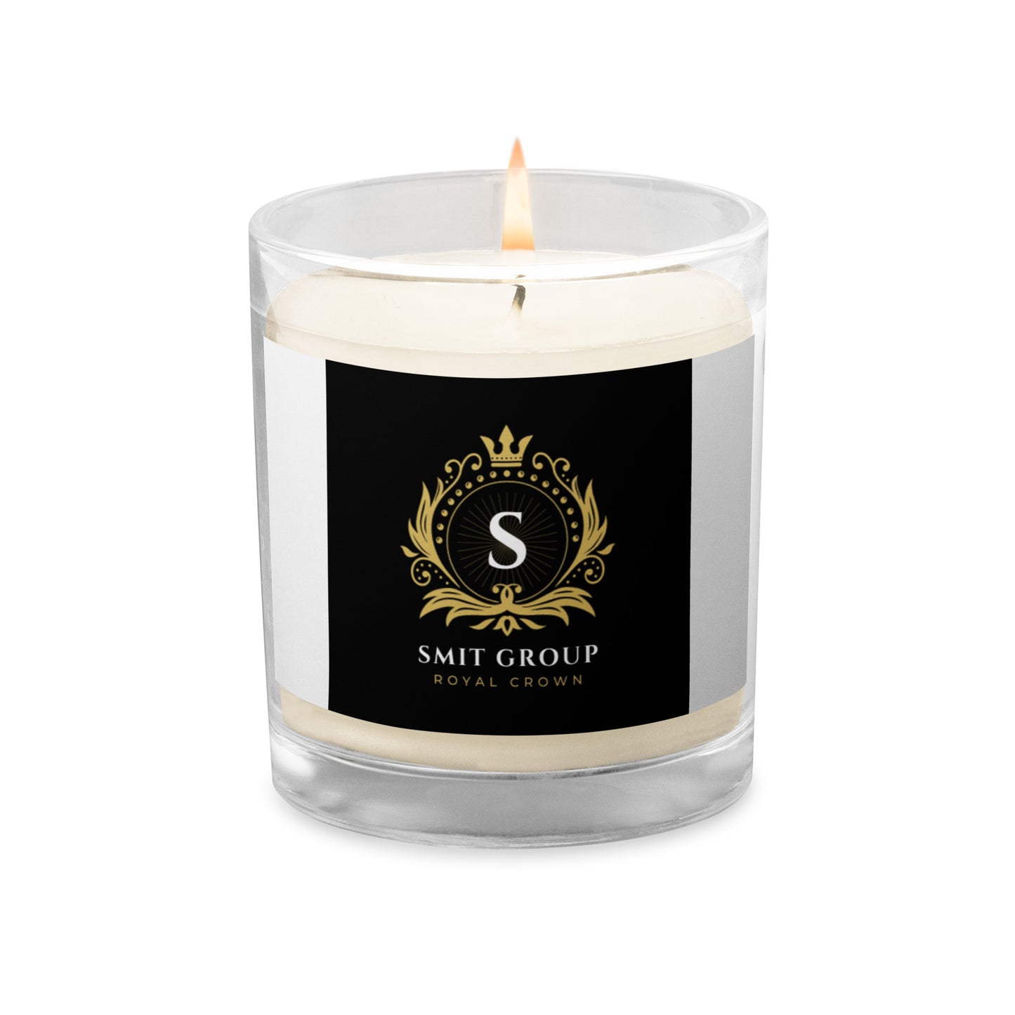 Glass jar soy wax candle