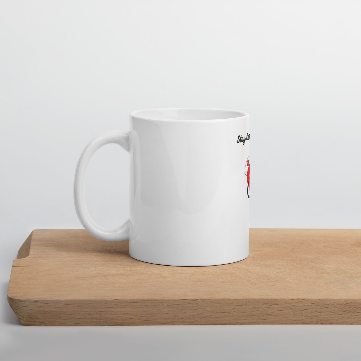 White glossy mug