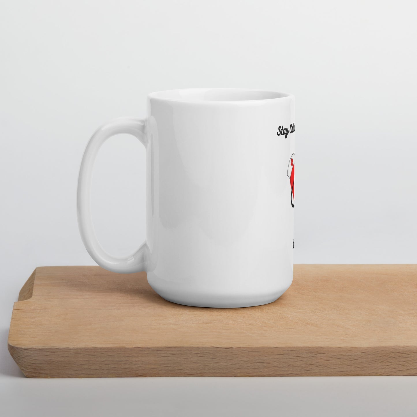 White glossy mug